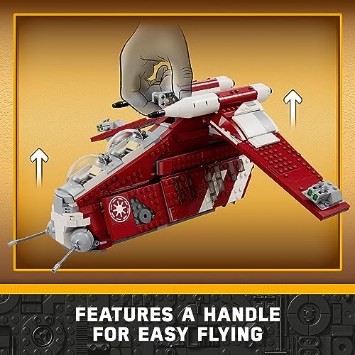 LEGO Star Wars: The Clone Wars Coruscant Guard Gunship 75354 Buildable Toy for 9 Year Olds, Gift Idea Fans Including Chancellor Palpatine, Padme and 3 Trooper Minifigures