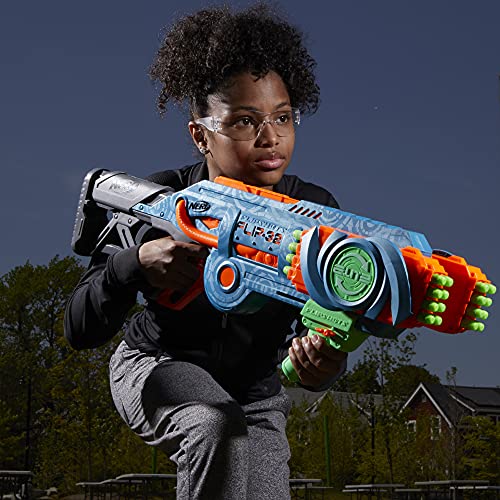 Nerf Elite 2.0 Flipshots Flip-32 Blaster with 32 Dart Barrels That Flip to Double Your Firepower, 32-Dart Capacity, 32 Nerf Elite Darts