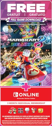 Nintendo Switch™ Mario Kart™ 8 Deluxe Bundle (Full Game Download + 3 Mo. Nintendo Switch Online Membership Included)