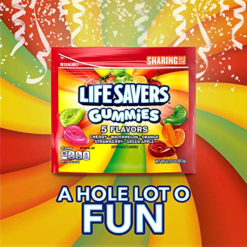 LIFE SAVERS Gummy Candy, 5 Flavors, Sharing Size, 14.5 oz Bag