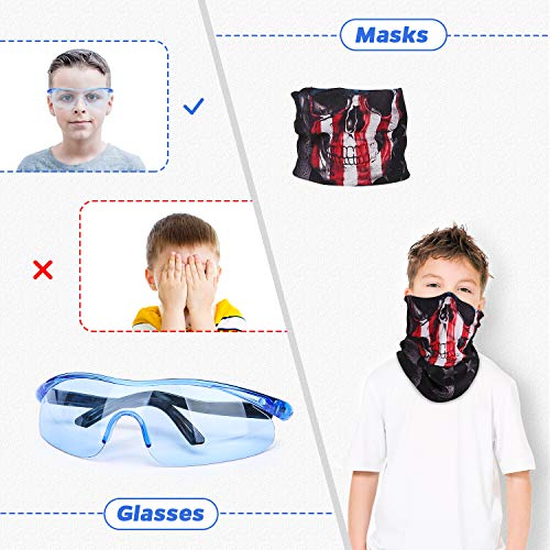 Kids Tactical Vest Kit for Nerf Guns Series with Refill Darts,Dart Pouch, Reload Clips, Tactical Mask, Wrist Band and Protective Glasses, Toys for 8 9 10 11 12 Year Boys