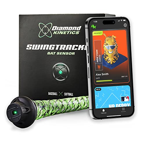 Diamond Kinetics SwingTracker Bat Sensor and Swing Analyzer with FREE 1-Year Membership for Baseball and Softball