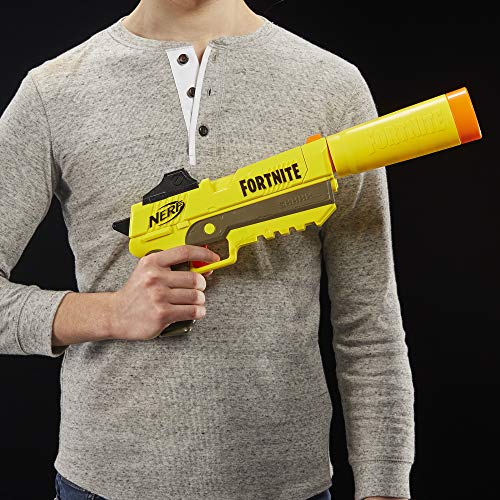 NERF Fortnite SP-L Elite Dart Blaster with Detachable Barrel and 6 Official Nerf Fortnite Elite Darts (Amazon Exclusive)