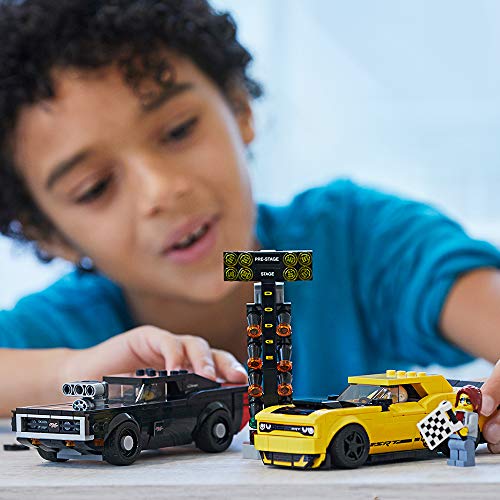 LEGO Speed Champions 2018 Dodge Challenger SRT Demon and 1970 Dodge Charger R/T 75893 Building Kit (478 Pieces)