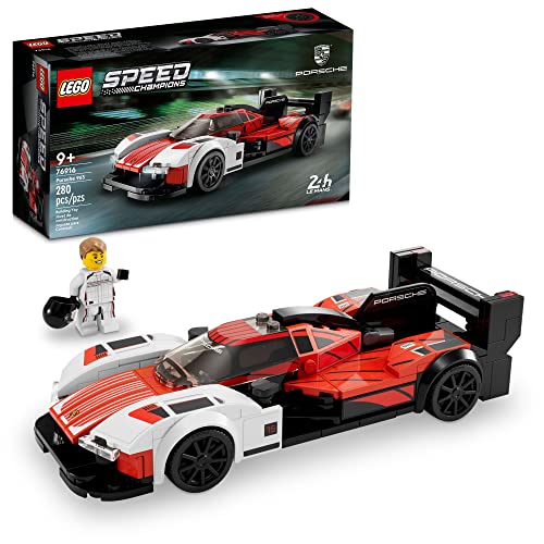 LEGO Speed Champions Porsche 963 76916, Model Car Building Kit, Racing Vehicle Toy for Kids, 2023 Collectible Set with Driver Minifigure