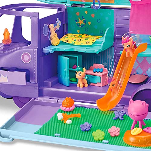 My Little Pony Playset Mini World Magic Mare Stream, Buildable Trailer Camper Van, Mini Toys for Girls and Boys Age 5 and Up