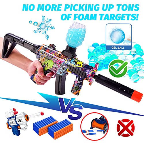 Tansar Gel Splatter Blaster, Automatic Splat Blasters with 7-8mm Water Beads and Everything, Outdoor Activities for Adults and Age 14+, GBN01L