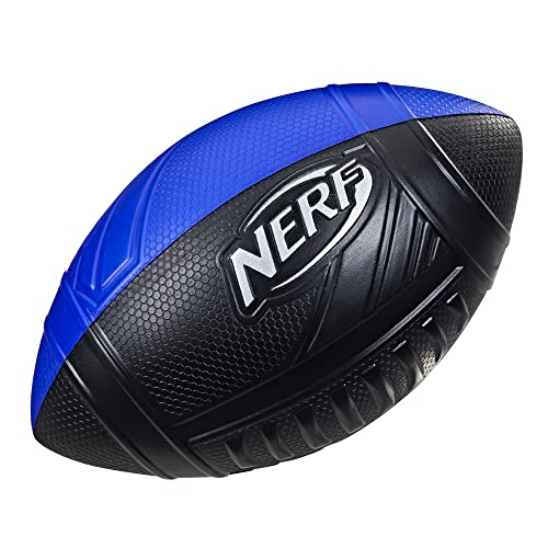 NERF Pro Grip Football, Blue, Classic Foam Ball, Easy to Catch & Throw, Sports Toys, or Stocking Stuffers for Kids