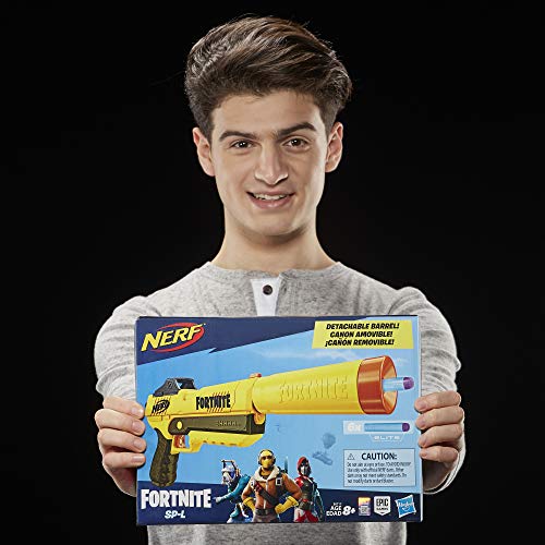 NERF Fortnite SP-L Elite Dart Blaster with Detachable Barrel and 6 Official Nerf Fortnite Elite Darts (Amazon Exclusive)