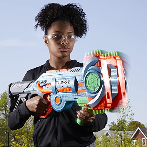 Nerf Elite 2.0 Flipshots Flip-32 Blaster with 32 Dart Barrels That Flip to Double Your Firepower, 32-Dart Capacity, 32 Nerf Elite Darts