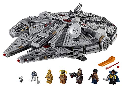 LEGO Star Wars Millennium Falcon 75257 Building Set - Starship Model with Finn, Chewbacca, Lando Calrissian, Boolio, C-3PO, R2-D2, and D-O Minifigures, The Rise of Skywalker Movie Collection