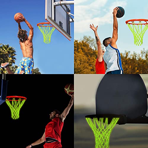 LAO XUE Nightlight Basketball Net Luminous Outdoor Portable Sun Powered Sports Nylon