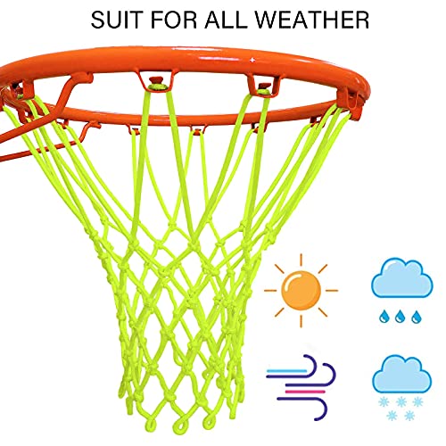 LAO XUE Nightlight Basketball Net Luminous Outdoor Portable Sun Powered Sports Nylon