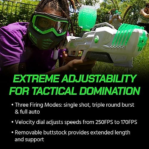 The Supersized Gel Blaster Surge XL - Longest 150+ Foot Range - Extreme Power & Adjustability - Fastest Blaster with 150-250 FPS - Semi, Full-Auto, Triple Burst Modes - Ages 14+