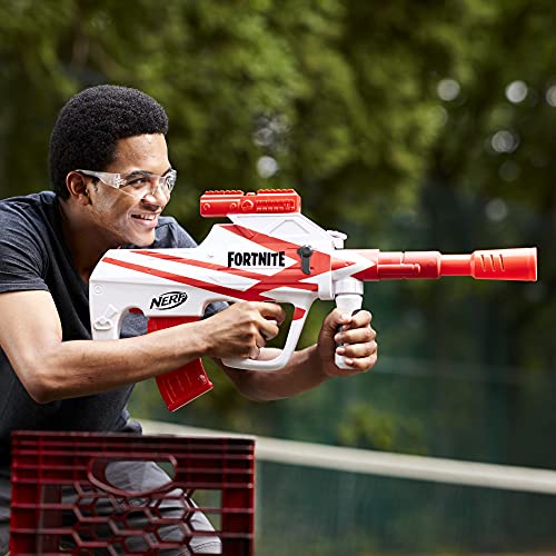 NERF Fortnite B-AR Motorized Dart Blaster -- Fortnite Converge Wrap, Motorized 10-Dart Blasting, 10-Dart Clip, 10 Official Elite Darts