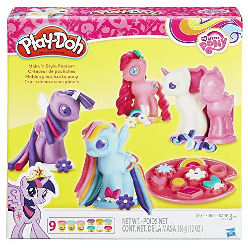 Play-Doh My Little Pony Make 'n Style Ponies, Perfect Christmas Stocking Stuffers for Kids or Holiday Gifts (Amazon Exclusive)