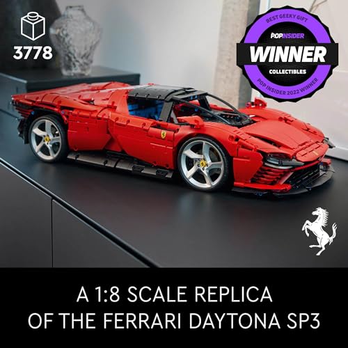 LEGO Technic Ferrari Daytona SP3 42143, Race Car Model Building Kit, 1:8 Scale Advanced Collectible Set for Adults, Ultimate Cars Concept Series, Great Anniversary and Father's Day Gift for Car Lover