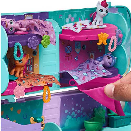 My Little Pony Playset Mini World Magic Mare Stream, Buildable Trailer Camper Van, Mini Toys for Girls and Boys Age 5 and Up