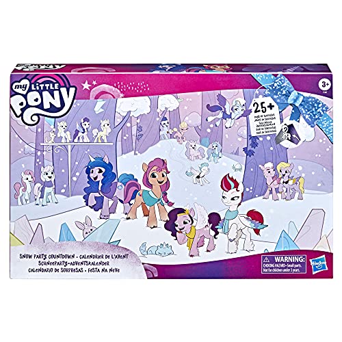 My Little Pony: A New Generation Movie Snow Party Countdown Advent Calendar Toy for Kids - 25 Surprise Pieces, Including 16 Pony Figures (Amazon Exclusive)