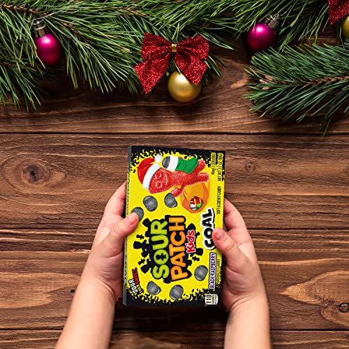 SOUR PATCH KIDS Coal Black Raspberry Soft & Chewy Holiday Candy, 12 - 3.1 oz Boxes