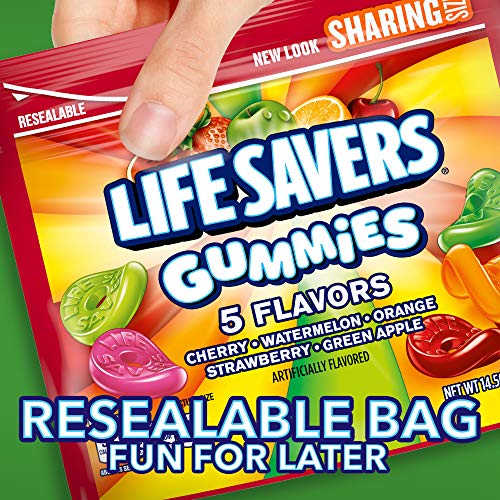 LIFE SAVERS Gummy Candy, 5 Flavors, Sharing Size, 14.5 oz Bag