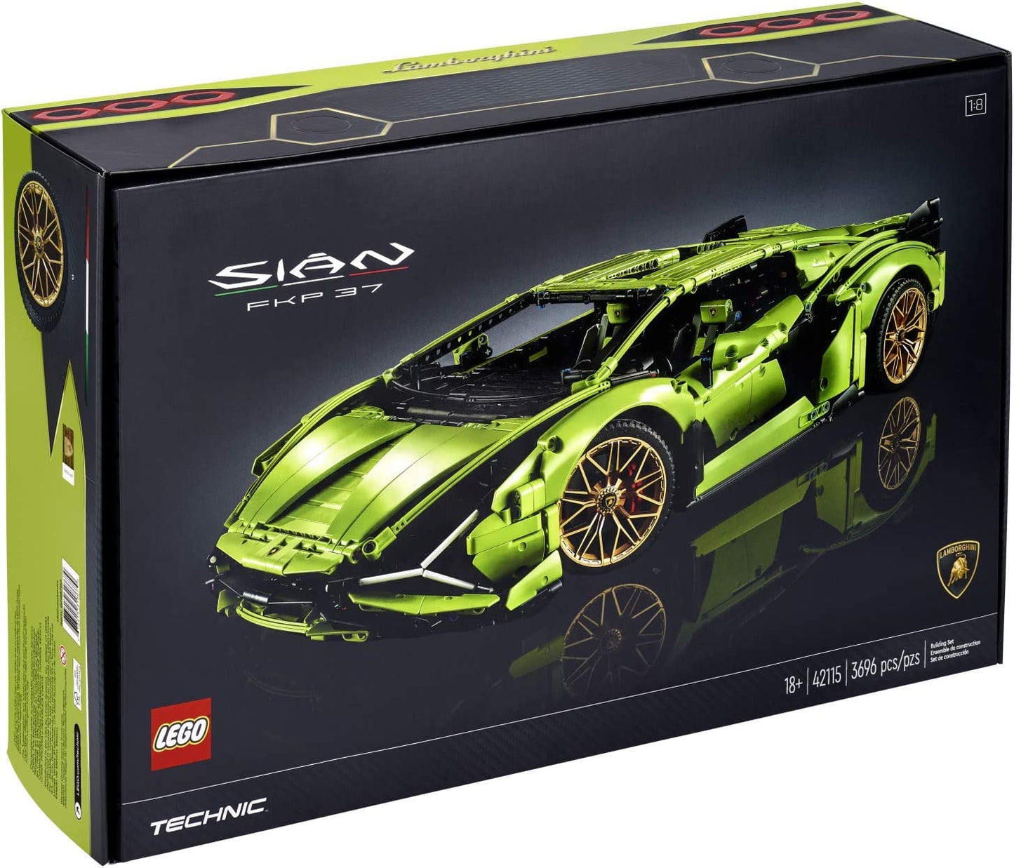 LEGO Technic Lamborghini Sián FKP 37 42115 Building Set - Classic Super Car Model Kit, Exotic Eye-Catching Display, Home or Office Décor, Ideal for Adults or Car Enthusiasts