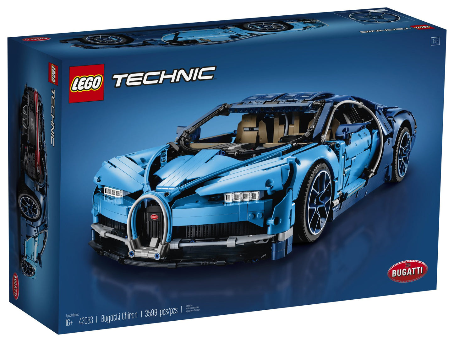 LEGO Technic Bugatti Chiron 42083 Race Car Building Kit and Engineering Toy, Adult Collectible Sports Car with Scale Model Engine (3599 Pieces)